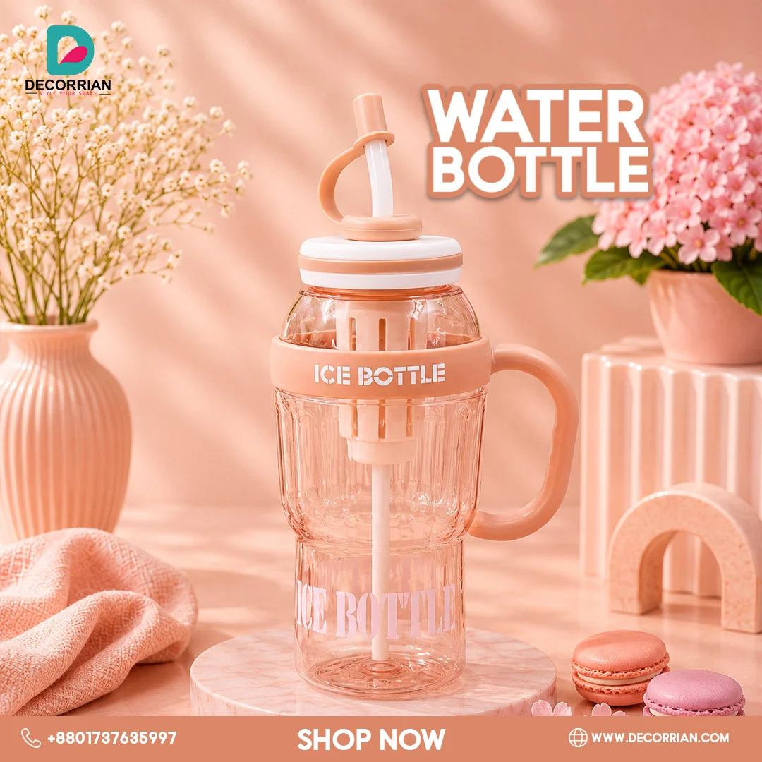 Picture of 1300ml Fruit Infuser Detox Ice Cream Theme Sipper Bottle, BPA-Free Stylish Water Bottle, Fruit Detox Bottle -Purple