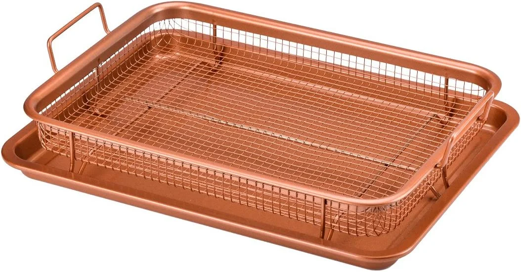 Picture of Non-Stick Oil Pan Crisping Tray Oven Baking Tray Frying Basket and Baking Sheet