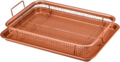 Picture of Non-Stick Oil Pan Crisping Tray Oven Baking Tray Frying Basket and Baking Sheet