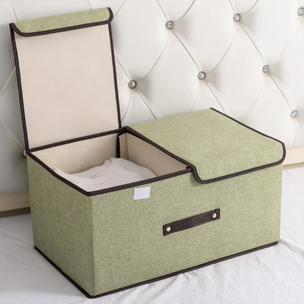 Picture of Cloth Storage Box  With Cover / Cloth Organizer-Pink