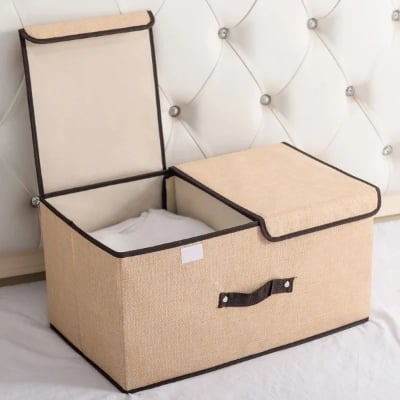 Picture of Cloth Storage Box  With Cover / Cloth Organizer-Sky