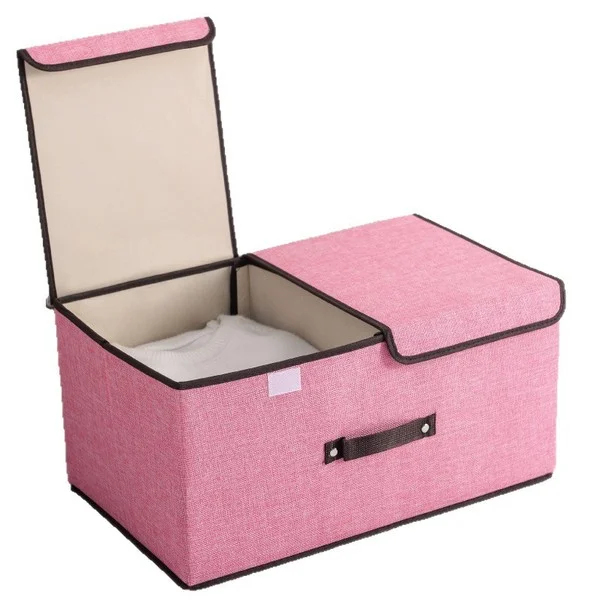 Picture of Cloth Storage Box  With Cover / Cloth Organizer-Chrome White