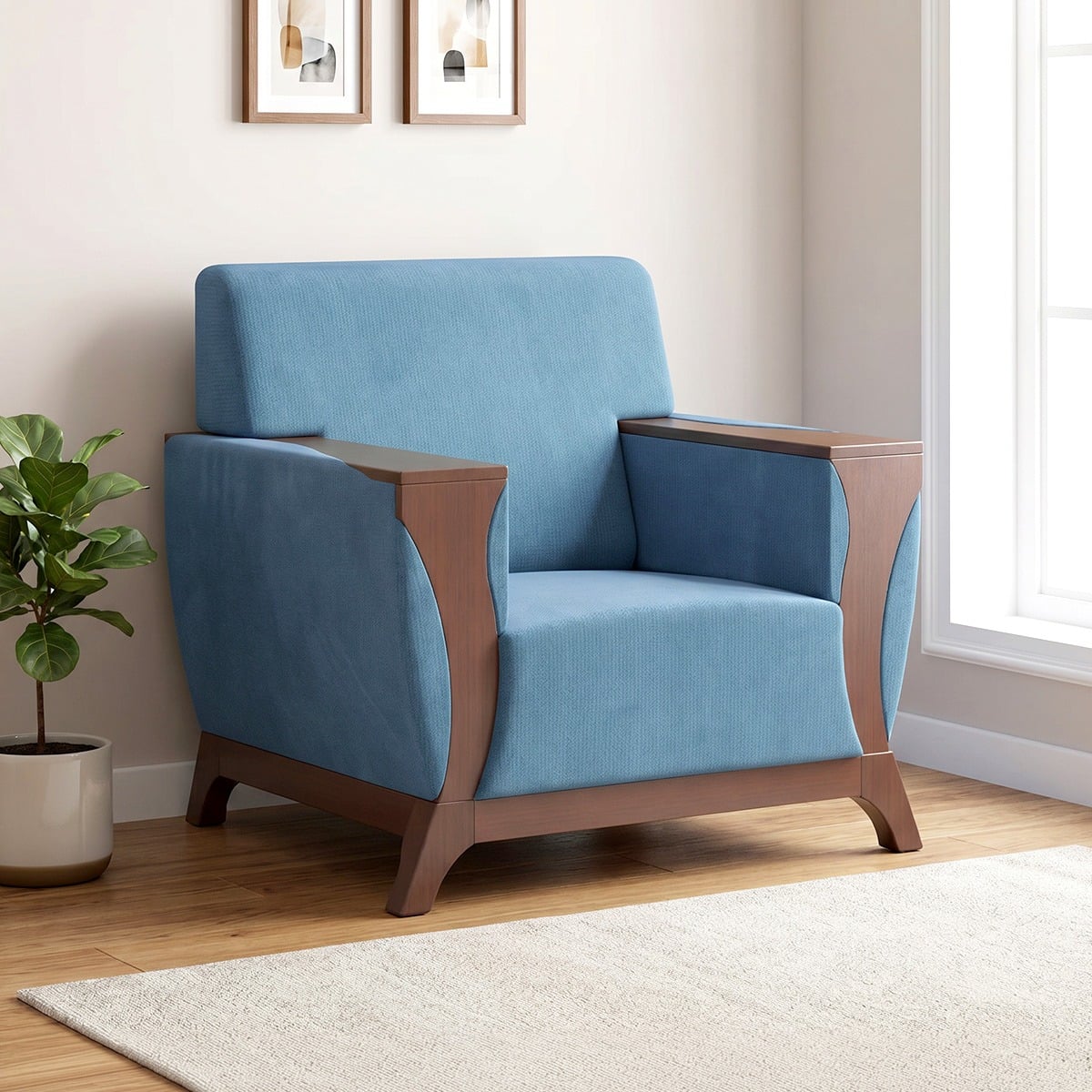 Picture of REGAL Single Sofa ROME -SSC-347-3-1-20 (Fabric-2159)
