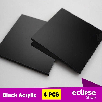 Picture of Acrylic Sheet Black 2mm thick 1X1 Feet - 4 pcs