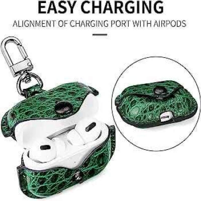 Picture of MODOS LOGICOS Apple Airpods 3 Case, PU Leather Case Compatible with Apple Airpods 3 / Airpods Pro Charging Case - Green