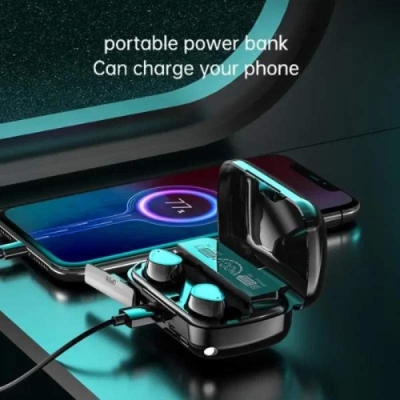 Picture of M30 Pro TWS Bluetooth 5.2 Earphones Stereo Sports Waterproof Earbuds Wireless Headphones HIFI Music Headset with LED Display Charging Box - Black