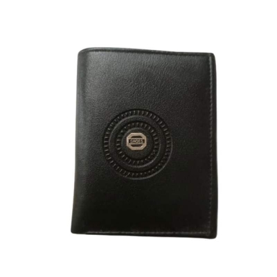 Picture of Premium 100% Genuine Cow Leather Trifold Money Bag For Men Men's High Quality 100% Cow Leather Coin Pocket Black Wallet For Men Elegant And Comfortable Stylish Export Quality Wallets Fashion Vintage Wallet Casual Male Wallet Multi-Card Slot