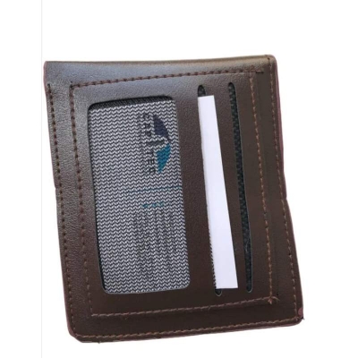 Picture of Premium 100% Genuine Cow Leather Trifold Money Bag For Men Men's High Quality 100% Cow Leather Coin Pocket Black Wallet For Men Elegant And Comfortable Stylish Export Quality Wallets Fashion Vintage Wallet Casual Male Wallet Multi-Card Slot