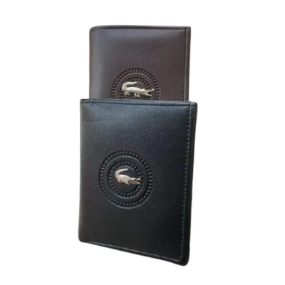 Picture of Premium 100% Genuine Cow Leather Trifold Money Bag For Men Men's High Quality 100% Cow Leather Coin Pocket Black Wallet For Men Elegant And Comfortable Stylish Export Quality Wallets Fashion Vintage Wallet Casual Male Wallet Multi-Card Slot