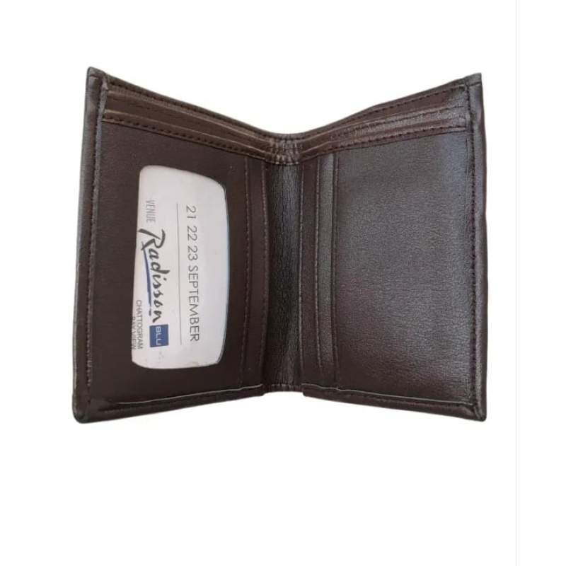 Picture of Premium 100% Genuine Cow Leather Trifold Money Bag For Men Men's High Quality 100% Cow Leather Coin Pocket Black Wallet For Men Elegant And Comfortable Stylish Export Quality Wallets Fashion Vintage Wallet Casual Male Wallet Multi-Card Slot