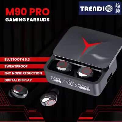 Picture of M90 Pro Tws Earphones Hd Voice Noise Cancelling Earbuds - Bluetooth Headphone-TSBD-Anshar Enterprise - Black
