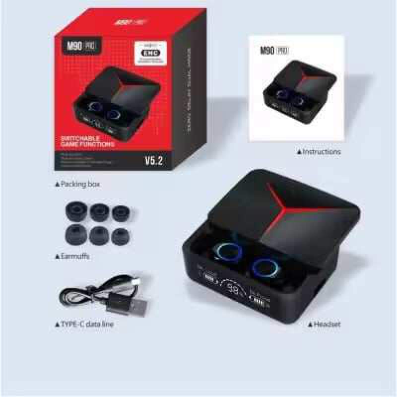 Picture of M90 Pro Tws Earphones Hd Voice Noise Cancelling Earbuds - Bluetooth Headphone-TSBD-Anshar Enterprise - Black
