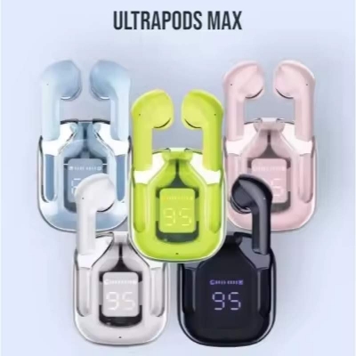 Picture of Ultrapods Max true Wireless Earbuds With Display Transparent Design, Bluetooth 5.3 Waterproof