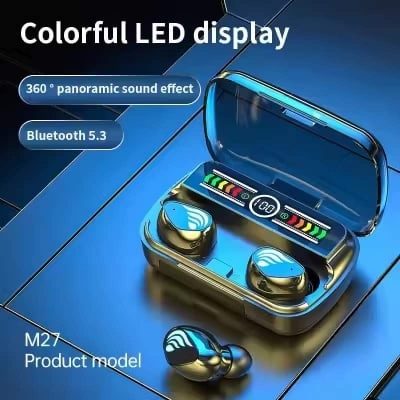 Picture of M27 TWS Wireless Earphones Bluetooth5.3 Stereo Headphones Sport Waterproof Earbuds Headset Charging Box With Mic