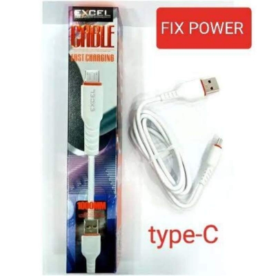 Picture of Excel Fast Data transfer cable, 2.4A Fast Charging USB cable, QC and PD charging adapter supported Micro USB, Type-ios,Typ-C - White