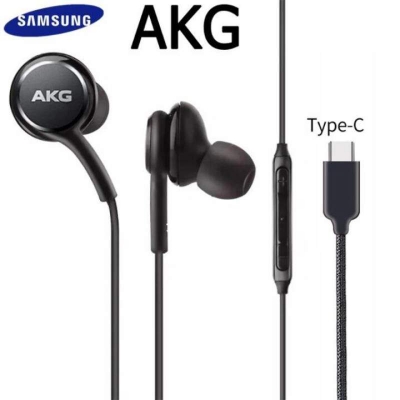 Picture of Type c earphone Samsung AKG Wired Headphone With Microphone Type c headphone - Black