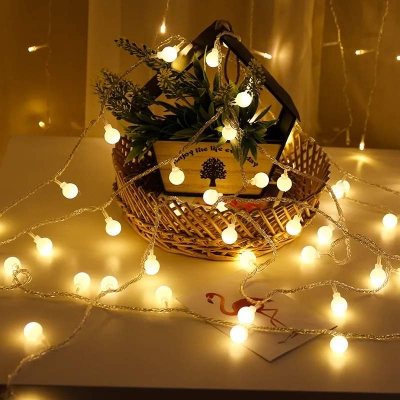 Picture of LED star lamp atmosphere lamp camping lamp ball lamp string birthday layout bedroom net red decorative small colored lamp wholesale - gold and ball