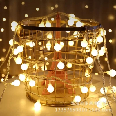 Picture of LED star lamp atmosphere lamp camping lamp ball lamp string birthday layout bedroom net red decorative small colored lamp wholesale - gold and ball