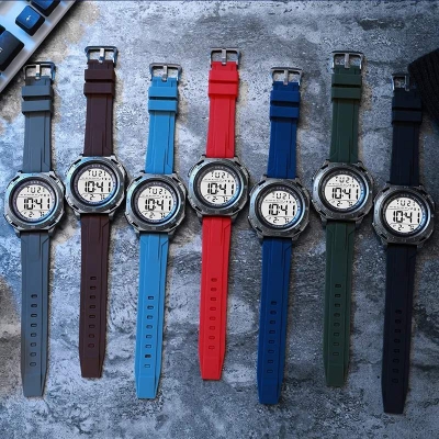 Picture of 2026 New Model Rubber Strap 50mm Digital Chronograph Alarm Sports Watch for Men