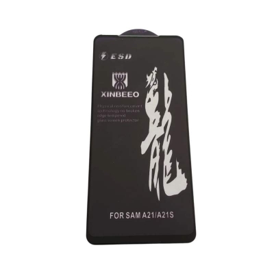 Picture of rainboo glass protector FOR model Samsung Galaxy A21 and A21s - Black