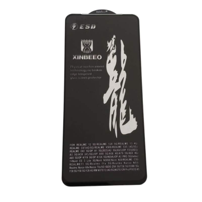 Picture of rainboo glass protector FOR model FOR REALME 12 5G/REALME 12X 5G/REALME 13 4G/REALME C67(4G/5G)/REALME V50S/REALME C65 (4G/5G)/REALME C63 5G/OP A1 5G(2023)/A2 5G(2023)/OP F23(2023) A3 5G/A3X (4G/5G)/OP A98 5G/A58 4G/A79 5G/A60 4G/A80 5G/OP K11X 5G/OP K12X - Black
