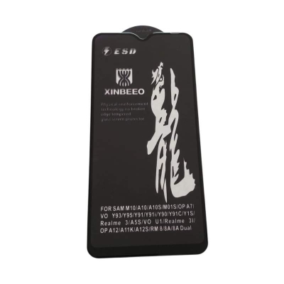 Picture of rainboo glass protector FOR model FOR SAM M10/A10/A10S/M01S/OP A7/VO Y93/Y95/Y91/Y91i/Y90/Y91C/Y1S/Realme 3/A5S/VO U1/Realme 31/OP A12/A11K/A12S/RM 8/8A/8A Dual - Black