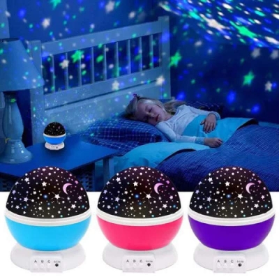 Picture of Star Master Rotating Starry Sky Light,Colorful Night Lights Projector Children Kids Baby Sleep Lighting Sky Star Master Projection Lamp Led Projection Home Decor - Table Lamp - Black