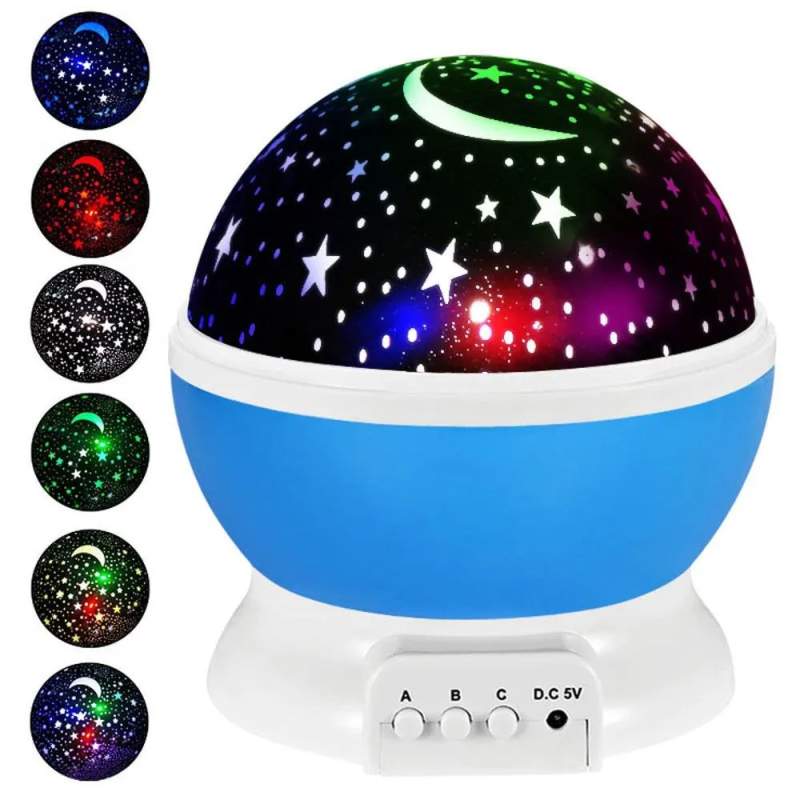 Picture of Star Master Rotating Starry Sky Light,Colorful Night Lights Projector Children Kids Baby Sleep Lighting Sky Star Master Projection Lamp Led Projection Home Decor - Table Lamp - Black