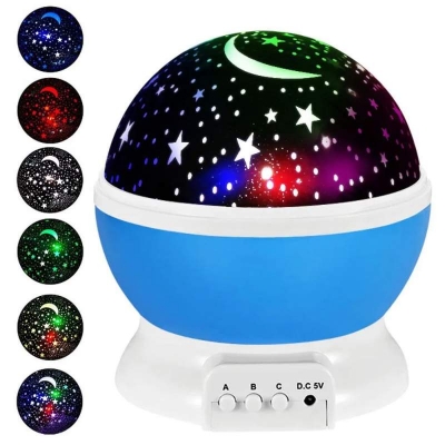 Picture of Star Master Rotating Starry Sky Light,Colorful Night Lights Projector Children Kids Baby Sleep Lighting Sky Star Master Projection Lamp Led Projection Home Decor - Table Lamp - Black