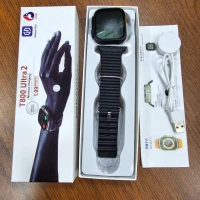 Picture of T800 Ultra 2 Smart Watch 1.99 infinite Display Bluetooth Calling Smartwatch Heart Rate Monitor Ips Display Big Battery Smartwatch For Men Women - Black