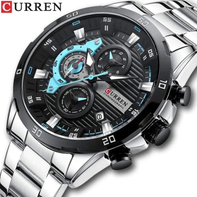 Picture of CURREN 8402 Wristwatch Stainless Steel Chonograph Watch - Black