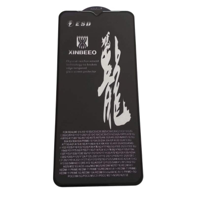 Picture of rainboo glass protector FOR REALME 5/5/5S/10 5G/C33/C33 2023/C30/C20/C21/C21Y/C25/C25S/C25Y/C11/C11(2021)/C12/C15/C3/C35/C31/V23/Q5I/OPPO A785G/A58 5G/A17/A57 5G/A57 4G/A57E/A57S/A9 2020/A5 2020/NARZO 50 5G/50A/50i/50A/50A PRIME/10/10A/20/20A/30A/OP A53S - Black