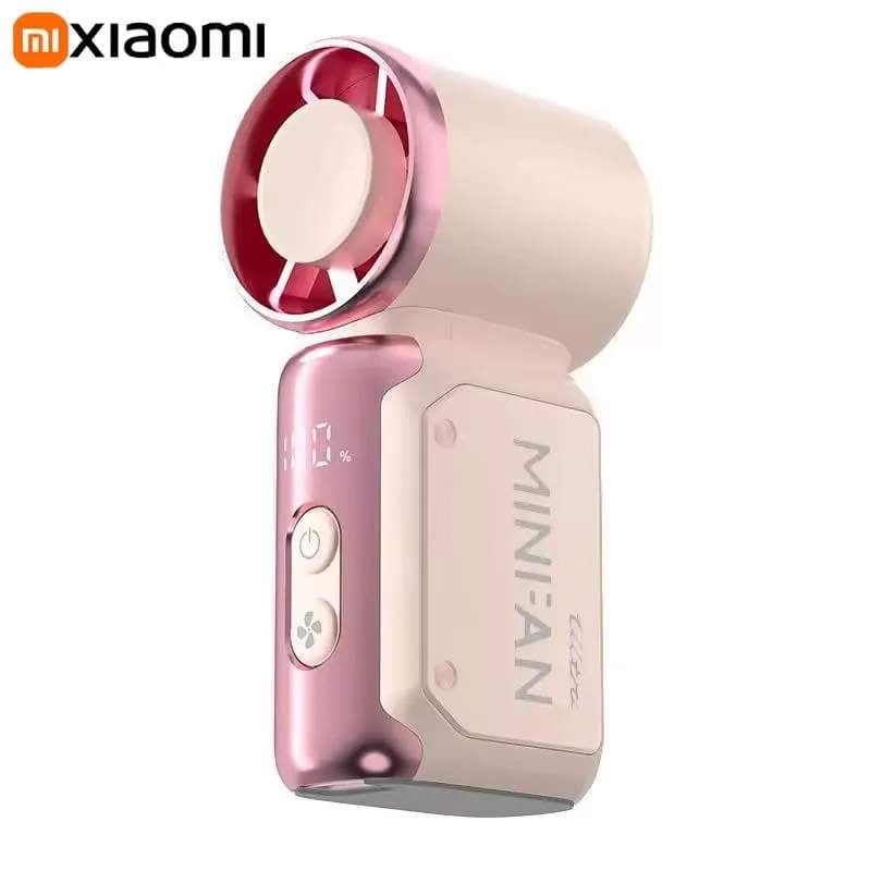 Picture of Hand Small 199 Gears Portable Handheld Fan Rechargeable Adjustable Speeds Turbo Fan Speed Wind Ultra Silent Small Electric Fan Desktop