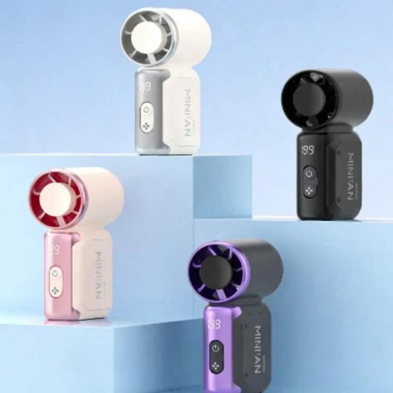 Picture of Hand Small 199 Gears Portable Handheld Fan Rechargeable Adjustable Speeds Turbo Fan Speed Wind Ultra Silent Small Electric Fan Desktop