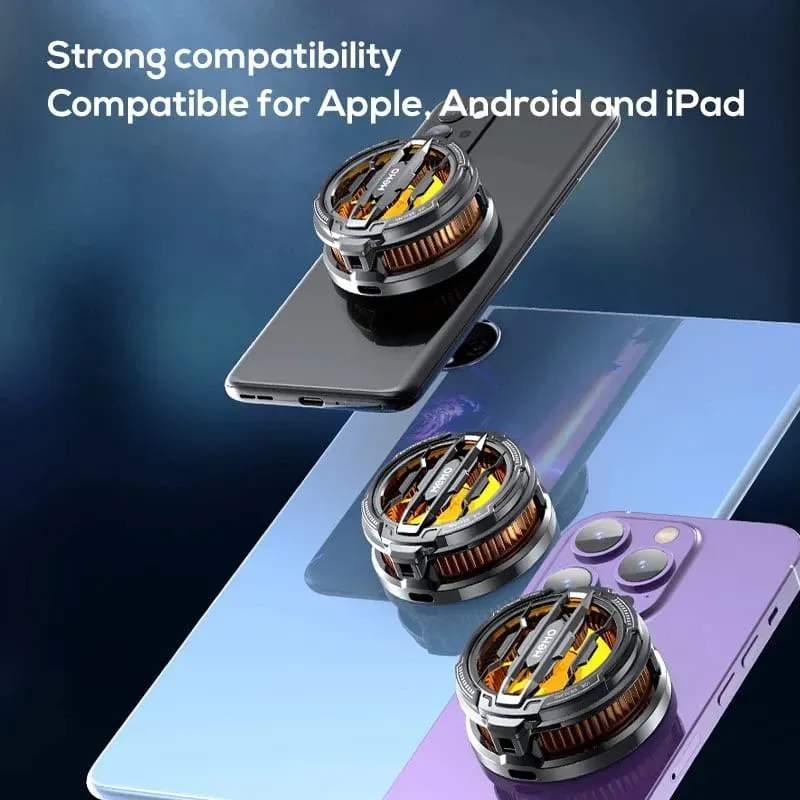 Picture of MEMO CX07 Magnetic Clip Semiconductor Ice Cooling Phone Cooler Mobile Phone Cooling Fan for Gaming - Multicolor