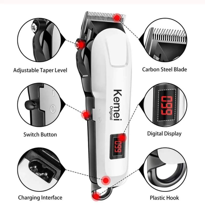 Picture of Kemei 809A AC/DC Rechargeable Professional Hair Trimmer for Men