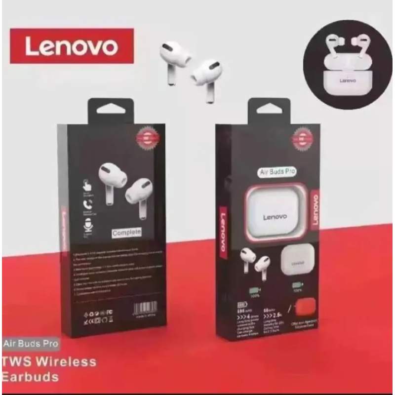 Picture of Lenovo Airpods-Pro Bluetooth Headphone With Silicone Case Cover - White