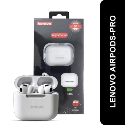 Picture of Lenovo Airpods-Pro Bluetooth Headphone With Silicone Case Cover - White