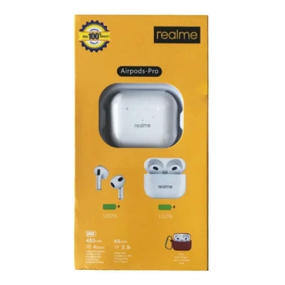Picture of Realme Airpods Pro_ 100% Original Wireless Bluetooth Earbuds Headset With Mic and Silicon Case Free- Gadget House - White