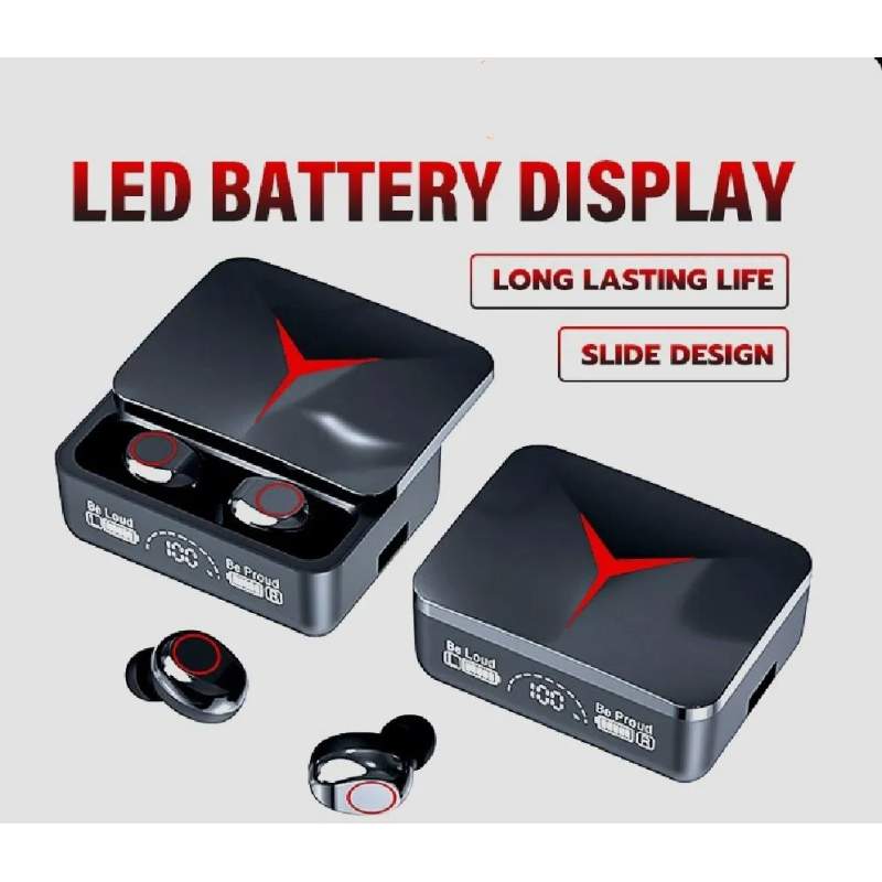 Picture of M90 TWS Wireless Bluetooth Earbuds with 280 Hours Playback and Type-C Charging - Black