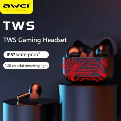 Picture of Awei T29 Pro True Wireless Games Earbuds With Dynamic Color Changing Charging Case - Multicolor