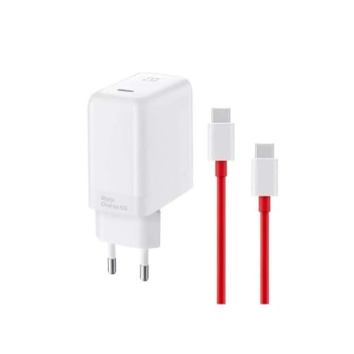 Picture of OnePlus 65W Super Fast Warp Charger (EU/US Pin) with Cable - White