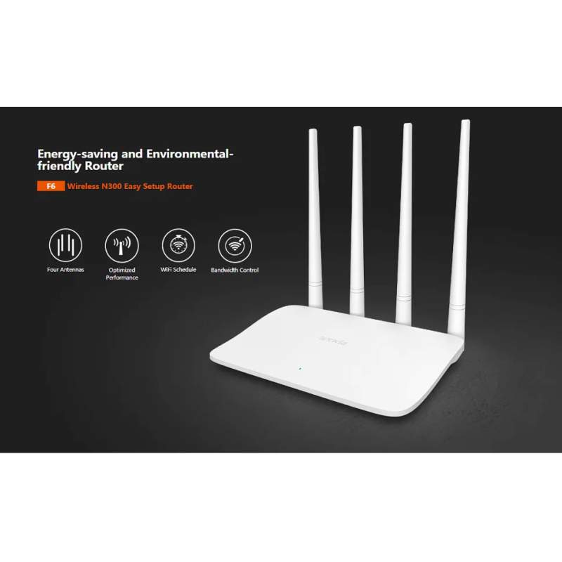Picture of Tenda f6 price in bangladesh-Wireless N300 Wi-Fi Router - White