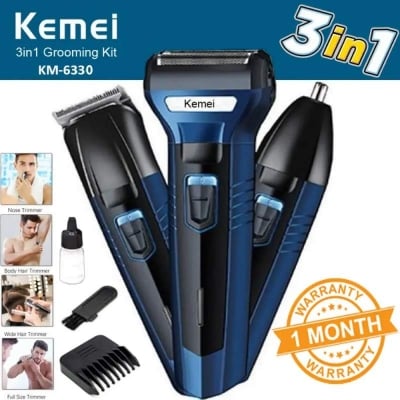 Picture of Kemei km-6330 (1 in 3) hair beard saving man womens trimmer