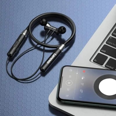 Picture of Lenovo HE05X II Bluetooth 5.0 Earphones Type C Charging Interface Wireless HIFI Sound Magnetic Neckband Headset 8H Sports Headphones - Black