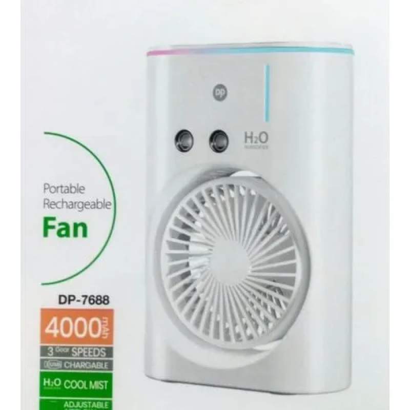 Picture of DP-7688 Rechargeable Fan and Humidifier - Stay Cool Anywhere! Portable, Powerful, Multi-functional