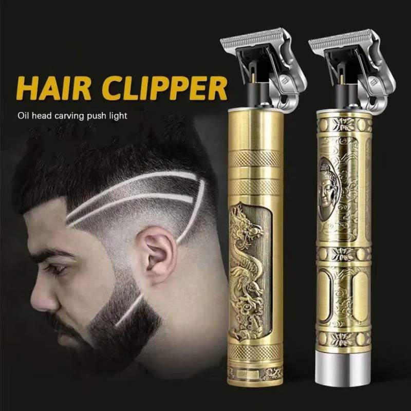 Picture of T9 Vintage USB C Type cable with Rechargeable Hair Trimmer metal body For Men and Women