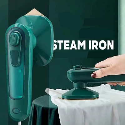 Picture of High-Quality Mini Electric Handheld Steamer Iron - Compact and Efficient Wrinkle Remover - Green