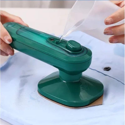 Picture of High-Quality Mini Electric Handheld Steamer Iron - Compact and Efficient Wrinkle Remover - Green
