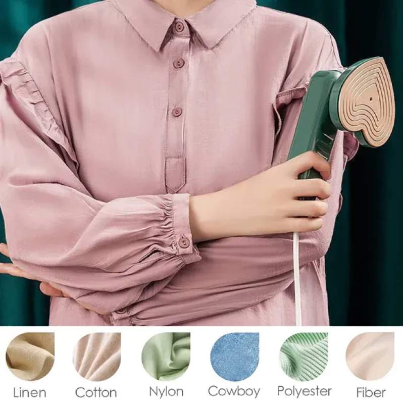 Picture of High-Quality Mini Electric Handheld Steamer Iron - Compact and Efficient Wrinkle Remover - Green